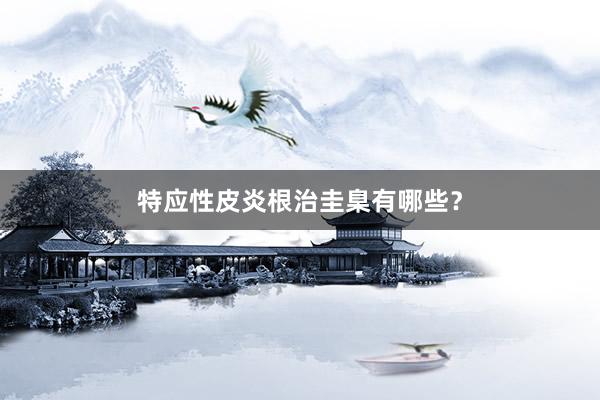 特应性皮炎根治圭臬有哪些？